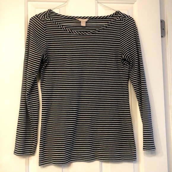 Banana Republic Tops - Banana republic size small S 0 2 4 white and blue striped top shirt